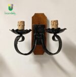 156 Applique di DeLeo nero-argento 2 Luci x E14