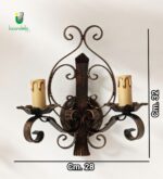 702 Applique ruggine-oro di ArteLux 2 Luci x E14