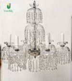 129006 Lampadario 6 Luci in Cristallo di Boemia - immagine 5