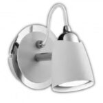 5948B FARETTO SPOT ORIENTABILE PARETE SOFFITTO GU10 BIANCO E CROMO DI PERENZ