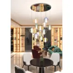 WAX 1215/S1 Lampadario Moderno TOP LIGHT Metallo Vetro 1 Luce D. 18 disponibile in diversi colori e finiture - immagine 3