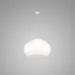 CASPER 1218 Lampada a Sospensione TOP LIGHT Alluminio Vetro D. 55/42 disponibile in due colori e misure - immagine 2