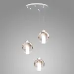WAX 1215/S3 T Lampada a Sospensione TOP LIGHT Metallo Vetro 3 Luci disponibile in diverse finiture e colori