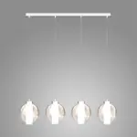 WAX 1215 Lampada a Sospensione TOP LIGHT Metallo Vetro 4 Luci L. 88×18 disponibile in vari colori e finiture - immagine 2