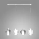 WAX 1215 Lampada a Sospensione TOP LIGHT Metallo Vetro 4 Luci L. 88×18 disponibile in vari colori e finiture - immagine 4
