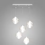 WAX 1215 Lampada a Sospensione TOP LIGHT Metallo Vetro 5 Luci L. 61×41 disponibile in vari colori e finiture - immagine 4