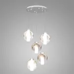 WAX 1215/S5 T Lampada a Sospensione TOP LIGHT Metallo Vetro 5 Luci D. 46 disponibile in diverse finiture e colori - immagine 6