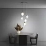 WAX 1215/S5 T Lampada a Sospensione TOP LIGHT Metallo Vetro 5 Luci D. 46 disponibile in diverse finiture e colori