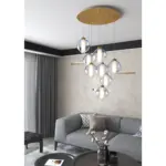 WAX 1215/S5 T Lampada a Sospensione TOP LIGHT Metallo Vetro 5 Luci D. 46 disponibile in diverse finiture e colori - immagine 4