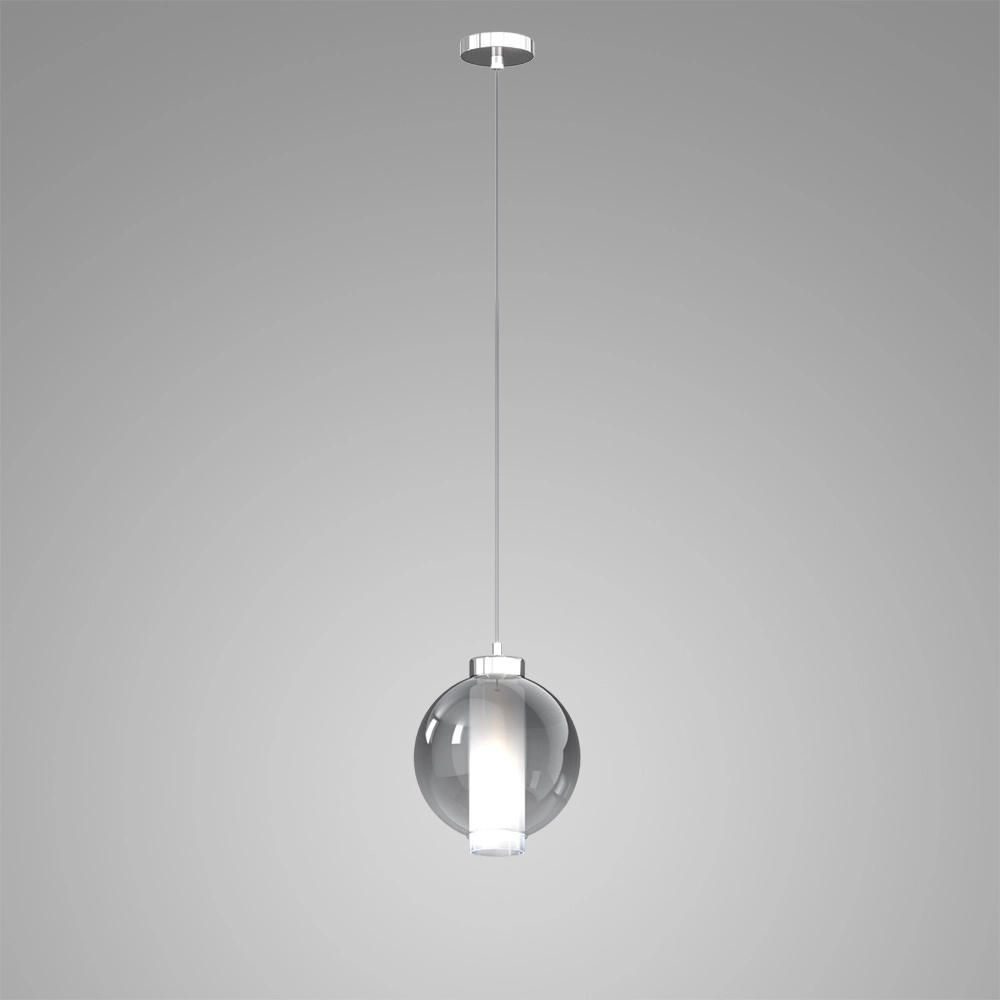 lampadario-a-sospensione-wax-top-light-1215CRS1-FU-1 WAX 1215/S1 Lampadario Moderno TOP LIGHT Metallo Vetro 1 Luce D. 18 disponibile in diversi colori e finiture - immagine 1