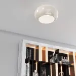CASPER 1218 Plafoniera TOP LIGHT Alluminio Vetro D. 42/55  disponibile in due misure e colori