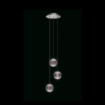 Diamante sospensione di Illuminati 3 Luci LED 12,6W 3000K disponibile in due finiture - immagine 3