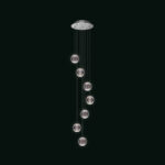 Diamante sospensione di Illuminati 7 Luci LED 29,4W 3000K disponibile in due finiture - immagine 6