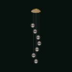 Diamante sospensione di Illuminati 7 Luci LED 29,4W 3000K disponibile in due finiture