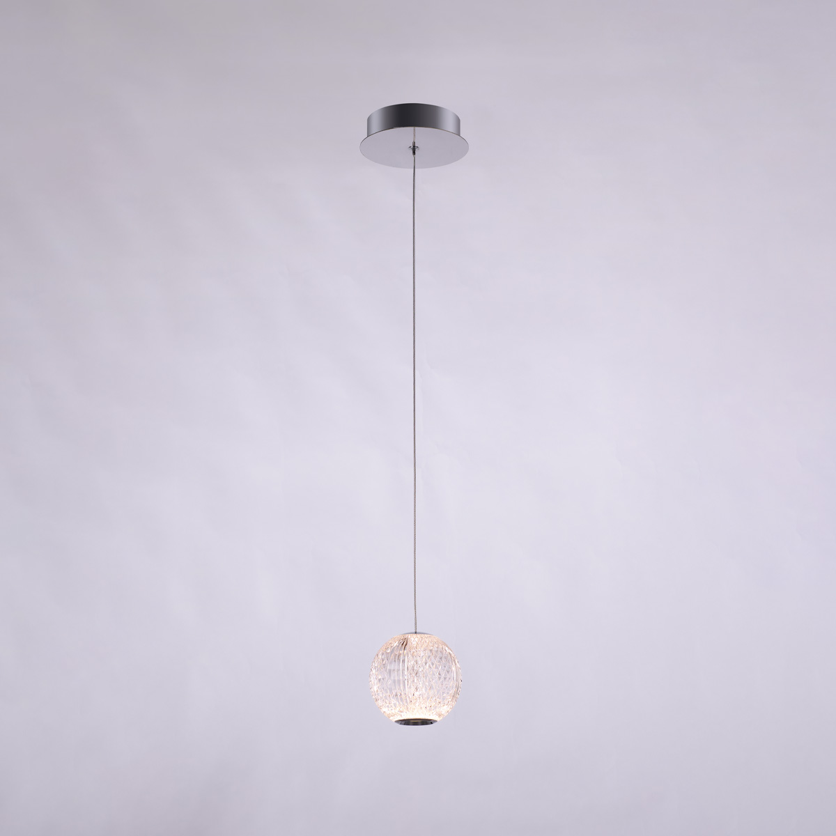 diamante-sospensione-cromo-1 Diamante sospensione di Illuminati 1 Luce LED 4,2W 3000K disponibile in due finiture - immagine 1
