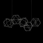 LUCCIOLA prisma Sospensione di Illuminati LED 5 luci 3000k 24 w, 1920 LM, L75 - immagine 7