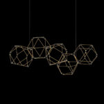 LUCCIOLA prisma Sospensione di Illuminati LED 5 luci 3000k 24 w, 1920 LM, L75 - immagine 5