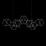 LUCCIOLA prisma Sospensione di Illuminati LED 7 luci 3000k 33,6 w, 1920 LM, L75 - immagine 3