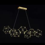 LUCCIOLA prisma Sospensione di Illuminati LED 7 luci 3000k 33,6 w, 1920 LM, L75