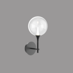 BOLLA Applique da parete metallo oro + paralume in vetro trasparente LED 4,5W 336LM 3000K - immagine 4