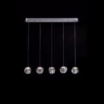 Ciottolo sospensione di Illuminati 5 Luci su base rettangolare LED 12,6W 3000K in due finiture - immagine 4