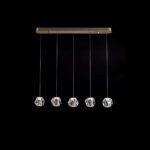 Ciottolo sospensione di Illuminati 5 Luci su base rettangolare LED 12,6W 3000K in due finiture - immagine 3