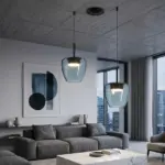 KYLIE SOSPENSIONE 2 LUCI CON DECENTRO e DIFFUSORI ø24 cm IN VARIE FINITURE E COLORI LAMPADINE ATTACCO GX53 - immagine 4