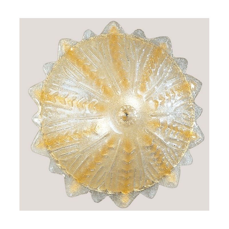 375-plm-plafoniera-in-graniglia-cristallo-sfumature-ambra DORIS 375/PLM Plafoniera classica di Padana lampadari LED 4X E27 - immagine 1