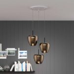KYLIE Lampadario moderno di Top Light 1236 3P + R60x4R3 Gx53 LED su base tonda disponibile in varie finiture - immagine 7