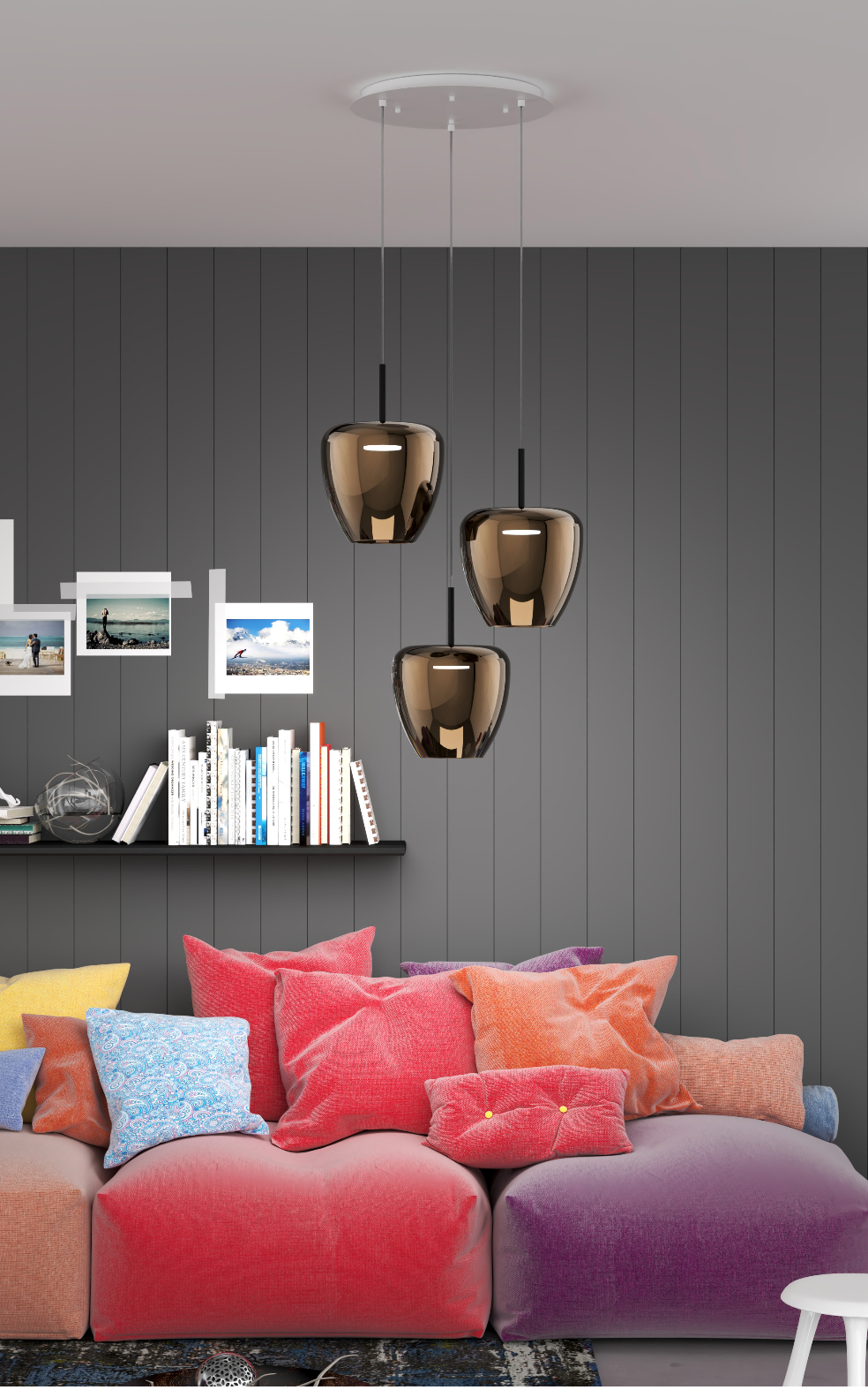 Screenshot 2026-09-09 alle 11.53.35 KYLIE Lampadario moderno di Top Light 1236 3P ø16 cm + R60x4R3 Gx53 LED su base tonda disponibile in varie finiture - immagine 1