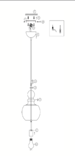 Tono Lampada a sospensione 1 luce E27 colore ottone - immagine 3