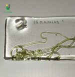 Serie 801 di La Murrina ricambio solo vetro decoro grafito verde larghezza 5cm h.28 - immagine 3