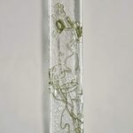 Serie 801 di La Murrina ricambio solo vetro decoro grafito verde larghezza 5cm h.28