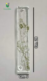 Serie 801 di La Murrina ricambio solo vetro decoro grafito verde larghezza 5cm h.28 - immagine 2