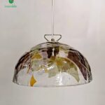 690 Sospensione di La Murrina ø 33 cm decoro Foglia Liberty montatura oro 1 Luce E27