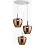 KYLIE Lampadario moderno di Top Light 1236 3P + R60x4R3 Gx53 LED su base tonda disponibile in varie finiture - immagine 6