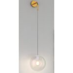 IRIS LAMPIRIS LAMPADA DA PARETE CON SFERA IN VETRO IRIDESCENTE D20 CM LAMPADINA ATTACCO E27 IN DIVERSE FINITURE