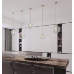 Lampadario moderno Top Light IRIS 1234+R10T1 E27 LED metallo vetro iridescente disponibile in tre misure e cinque finiture - immagine 4