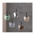 KYLIE LAMPADA DA PARETE MODERNA CON DIFFUSORE DI VETRO IN 5 COLORI D16 CM, LAMPADA ATTACCO GX53 disponibile in varie finiture e colori - immagine 8