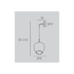 KYLIE LAMPADA DA PARETE MODERNA CON DIFFUSORE DI VETRO IN 5 COLORI D16 CM, LAMPADA ATTACCO GX53 disponibile in varie finiture e colori - immagine 7