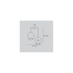KYLIE SOSPENSIONE 2 LUCI CON DECENTRO e DIFFUSORI ø24 cm IN VARIE FINITURE E COLORI LAMPADINE ATTACCO GX53 - immagine 12
