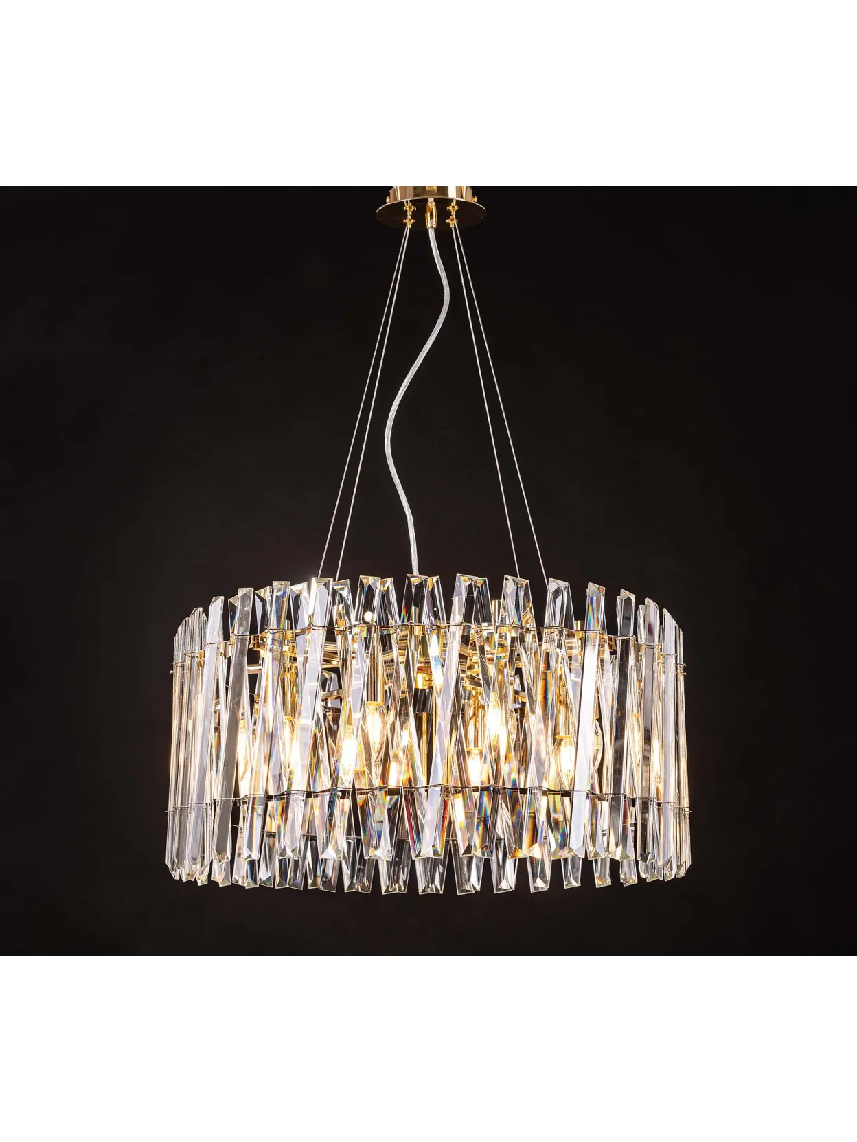 lampadario-classico-in-cristallo-a-8-luci-design-swarovsky-coll-dm31 Lampadario in cristallo disponibile nella struttura oro lucido o cromo LED E14 - immagine 1