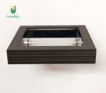 METAL SPOT APPLIQUE QUADRO WOOD 44348 IN LEGNO DECORO EBANO 1 LUCE R7S - immagine 4