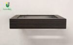 METAL SPOT APPLIQUE QUADRO WOOD 44348 IN LEGNO DECORO EBANO 1 LUCE R7S - immagine 3