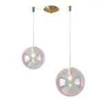 IRIS sospensione di TopLight 1234+R13MULTI+CILIELET  LED 2X E27 struttura oro satinato - immagine 4