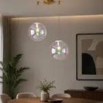 IRIS sospensione di TopLight 1234+R13MULTI+CILIELET  LED 2X E27 struttura oro satinato